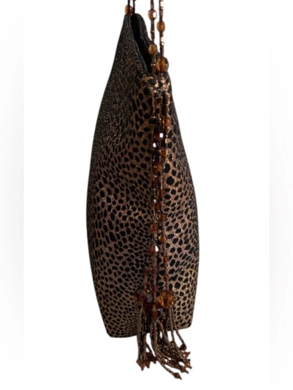 Vintage Cache leopard print evening purse